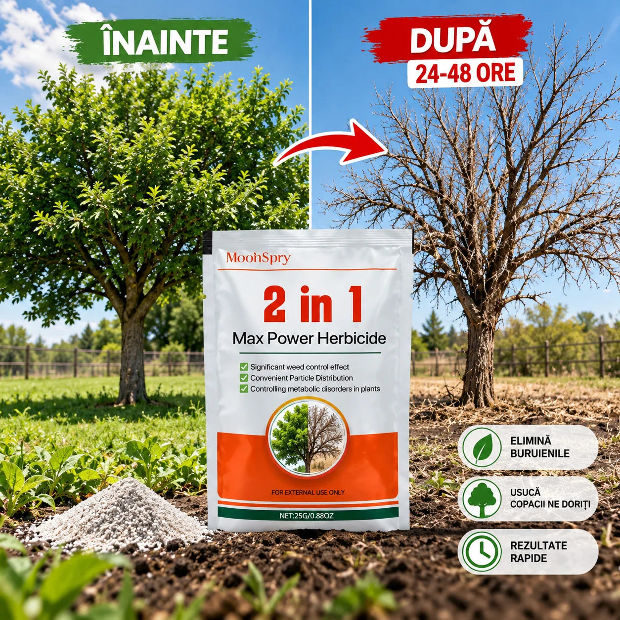Uscare Copaci™ – Praf pentru uscarea copacilor
